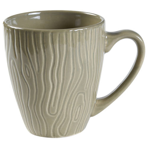 Embossed Bark Moss Green Mug