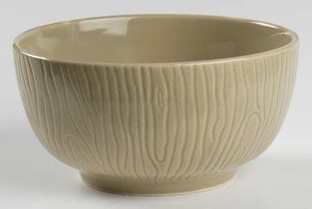 Embossed Bark Moss Green Soup/Cereal Bowl