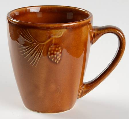 Embossed Pinecone Amber Mug