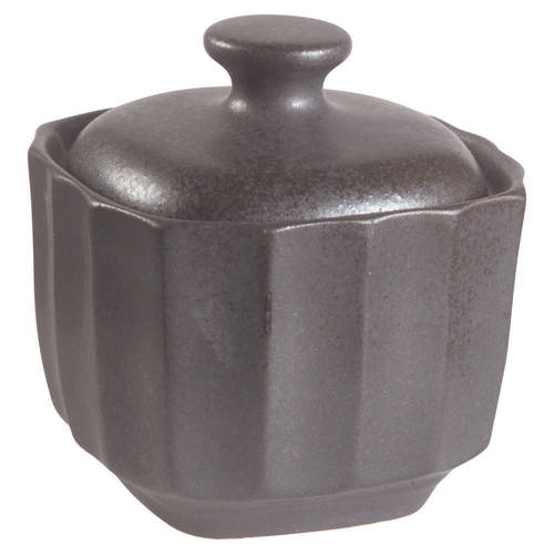 Contrast Charcoal Sugar Bowl & Lid