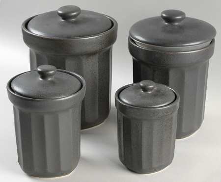 Contrast Charcoal (4 Piece) Canister Set (Box Set)