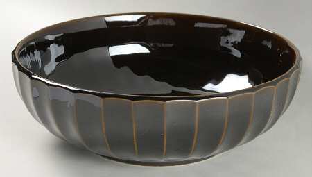 Society Black 9" Round Vegetable Bowl