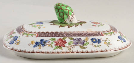 Chinese Rose (No Trim) Lid for Sauce Boat