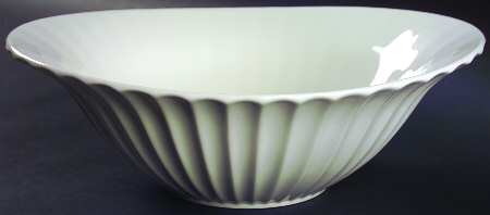 Dynasty White 11" Oval Vegetable Bowl