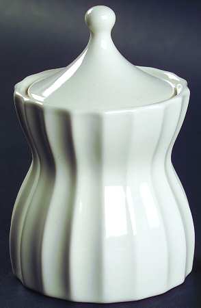 Dynasty White Sugar Bowl & Lid