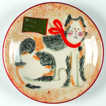 Christmas Cats (Coupe) Salad Plate