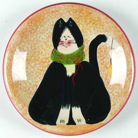 Christmas Cats (Coupe) Salad Plate