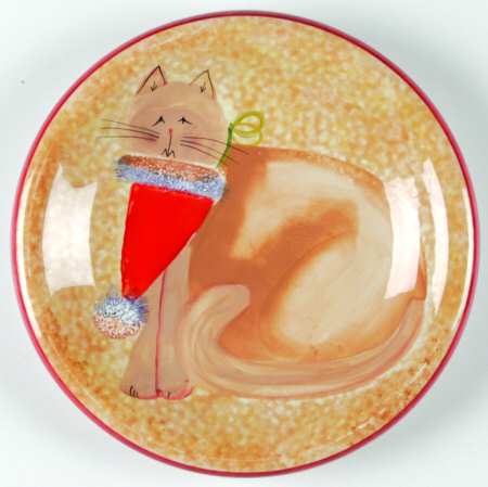 Christmas Cats (Coupe) Salad Plate