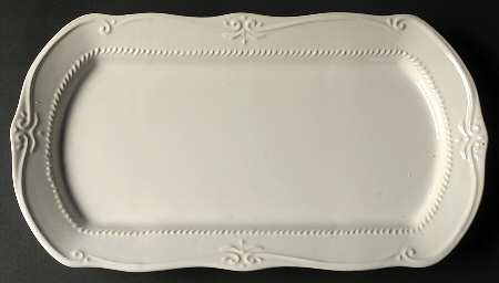 Gallery Collection White 15" Rectangular Serving Platter