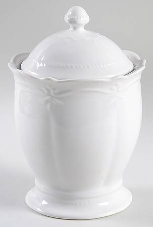 Gallery Collection White Cookie Jar & Lid
