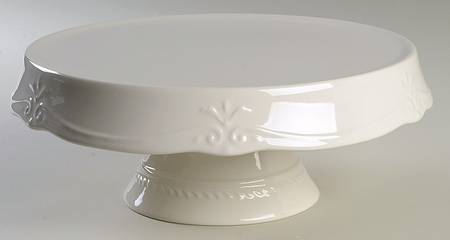 Gallery Collection White 11" Diameter Pedestal Cake Stand by Southern Living