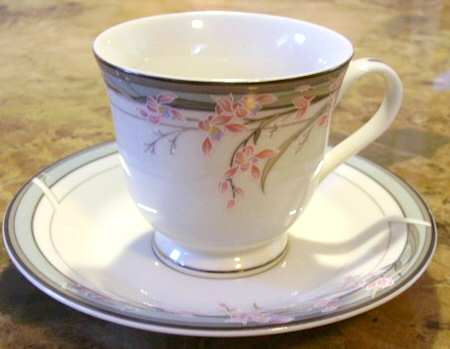 Sunshiny Footed Cup & Saucer Set