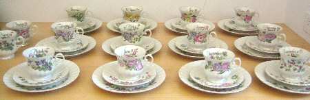 Flower of the Month Footed Cup & Saucer Set