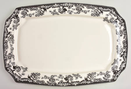 Delamere Black 17" Rectangular Serving Platter