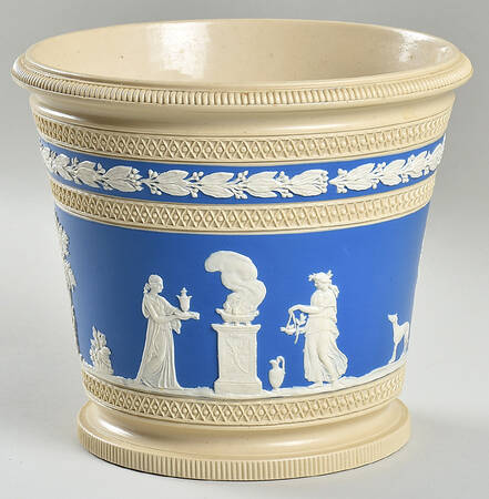 Dancing Hours Blue 6" Cachepot