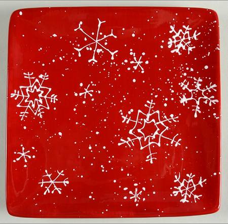 Peppermint Lane Square Salad Plate