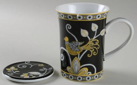 Yellow Bird Mug & Lid
