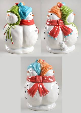 Snow Days Figural Cookie Jar & Lid