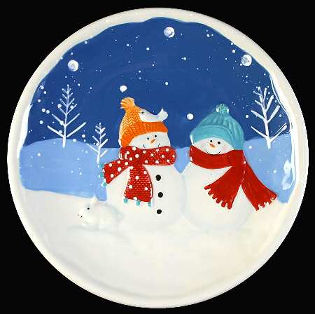 Snow Days Sculpted Salad Plate