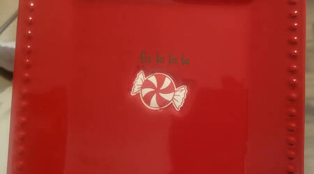 Jingle Bells Square Bread & Butter Plate