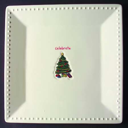 Jingle Bells Square Dinner Plate