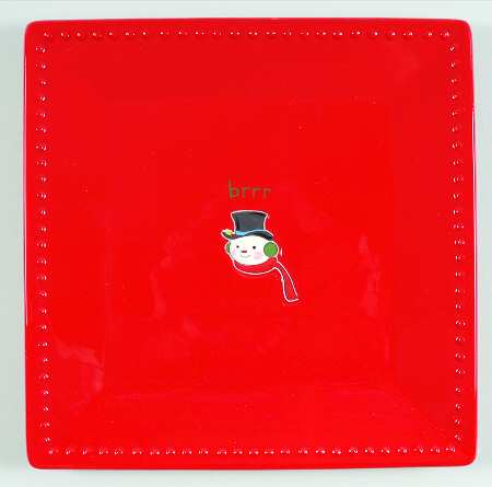 Jingle Bells Square Dinner Plate