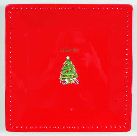 Jingle Bells Square Dinner Plate