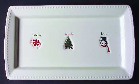 Jingle Bells Rectangular Treat Tray