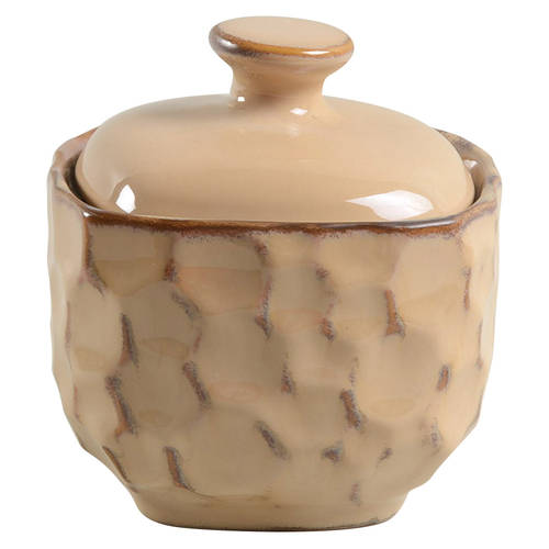 Continental Beige Sugar Bowl & Lid by Sango