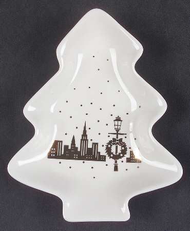 Golden City Small Tree Shaped Dish