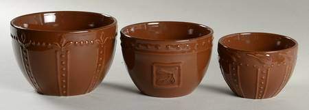Sorrento Chocolate (Active 2008 - 2011) Mixing Bowl Set (MB6, MB5, MB4)