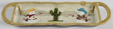Happy Trails Holiday Rectangular Treat Tray