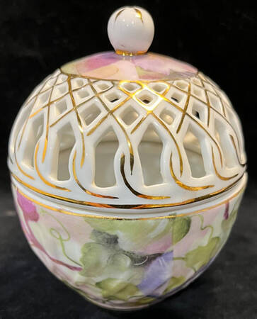 Morning Glory Round Trinket Box & Lid