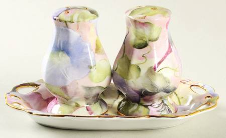 Morning Glory (3 Pc) Salt & Pepper Tray Set