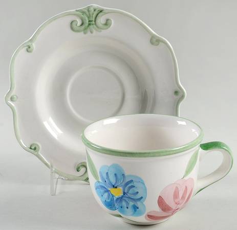 Rachelle Flat Cup & Saucer Set