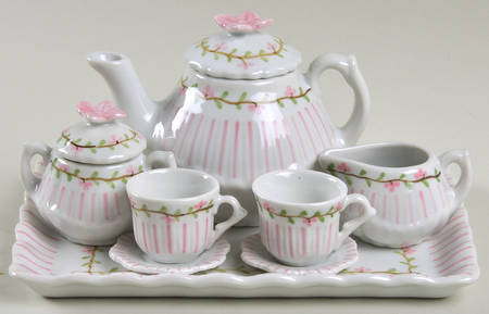 Pinstripe 10 Piece Toy Tea Set