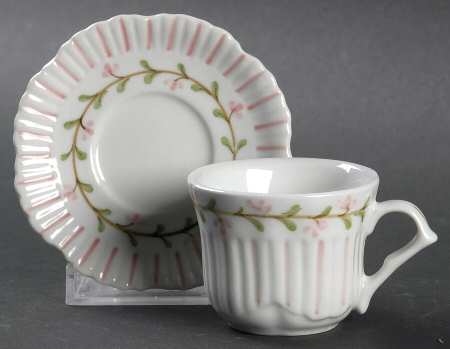 Pinstripe Child's Cup & Saucer Set