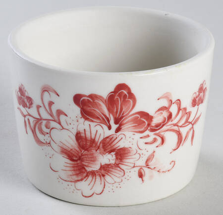 Tea Time Red Sugar Bowl No Lid
