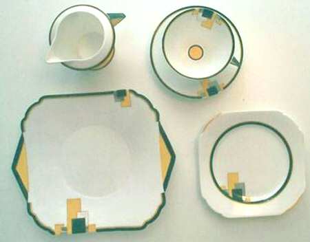 Blocks Yellow Footed Cup & Saucer Set