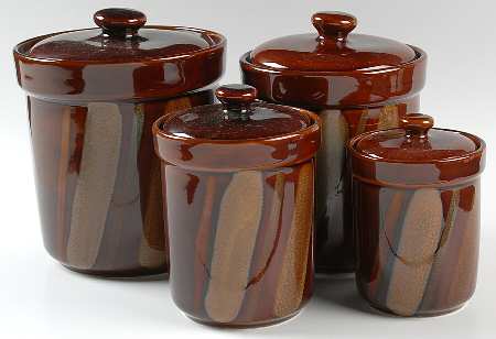 Avanti Brown (4 Piece) Canister Set (Box Set)