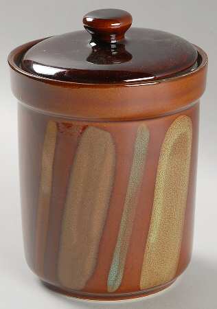 Avanti Brown Medium Canister & Lid by Sango