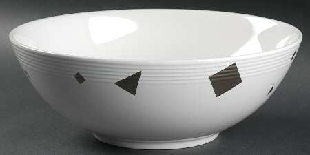 Confetti Platinum 10" Round Vegetable Bowl