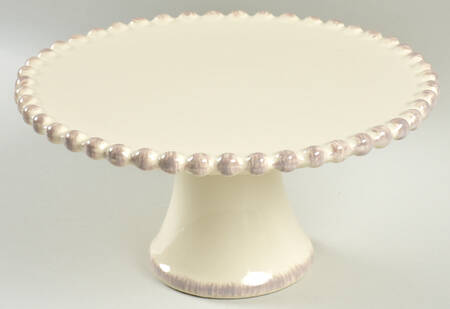Villa Stoneware 8" Diameter Pedestal Cake Stand