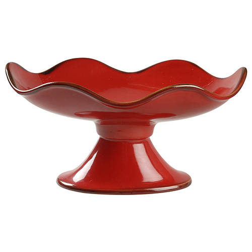 Cinnabar Oval Compote (Height X Length)