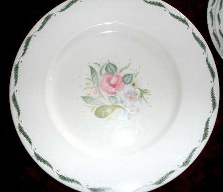 Rose and Leaves Dinner Plate