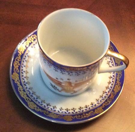 Sad67 Flat Demitasse Cup & Saucer Set