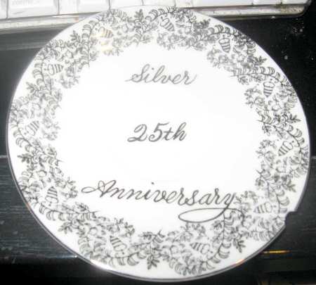 Silver 25th Anniversary Saucer