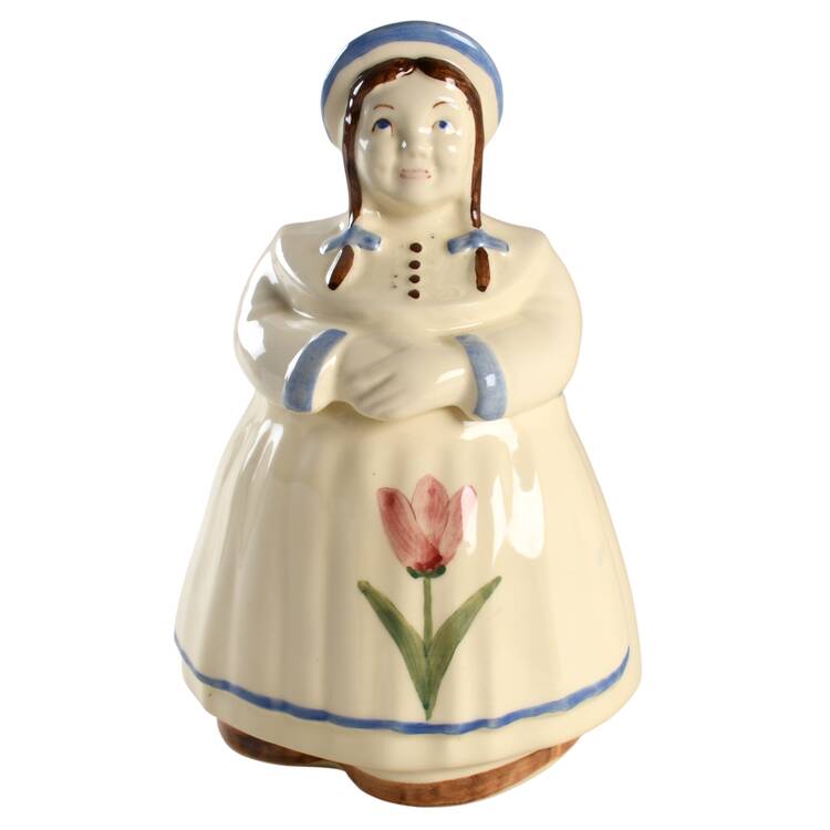 Dutch Boy & Girl Cookie Jar & Lid