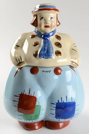 Dutch Boy & Girl Cookie Jar & Lid