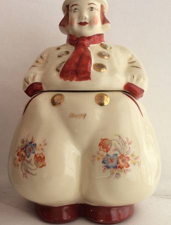 Dutch Boy & Girl Cookie Jar & Lid